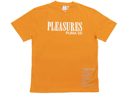 Puma x Pleasures Typo Tee in Orange