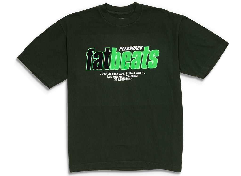 Pleasures x Fat Beats Melrose Tee in Ivy