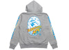 A Bathing Ape Moon Ape Head Pullover Hoodie in Grey