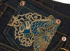 Evisu Brocade Daicock Insert Carrot Fit Denim Jeans