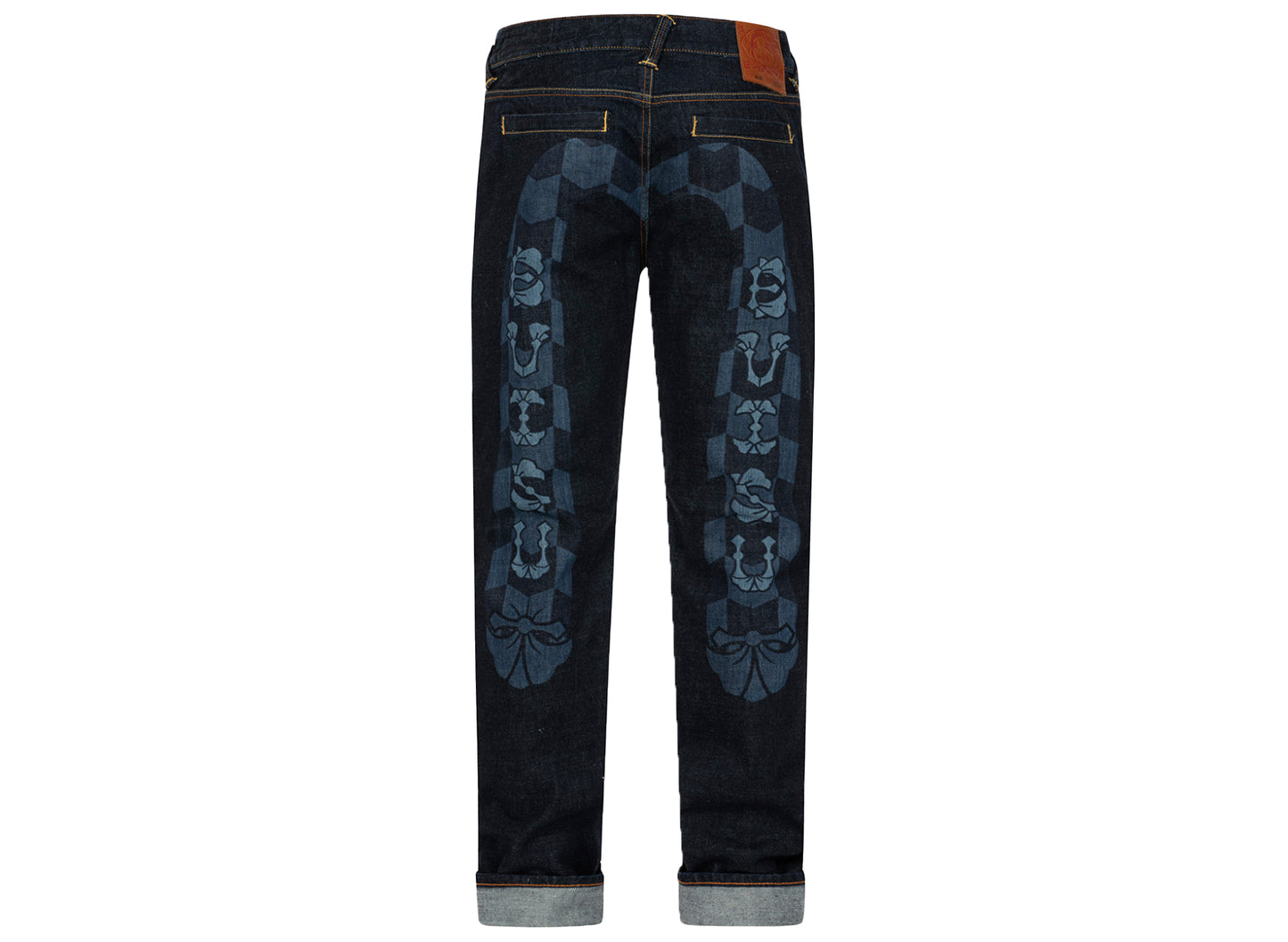 Evisu Monogram Daicock Discharged Print Slim Fit Jeans