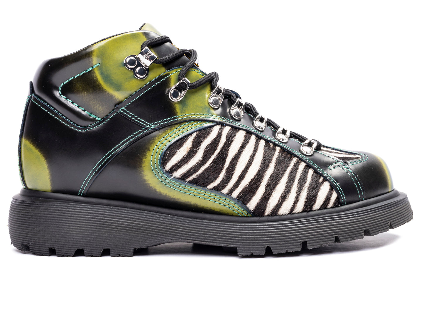 Dr. Martens x Brain Dead Wayborne Boot in Black / Marsh Green / Dark Teal / White
