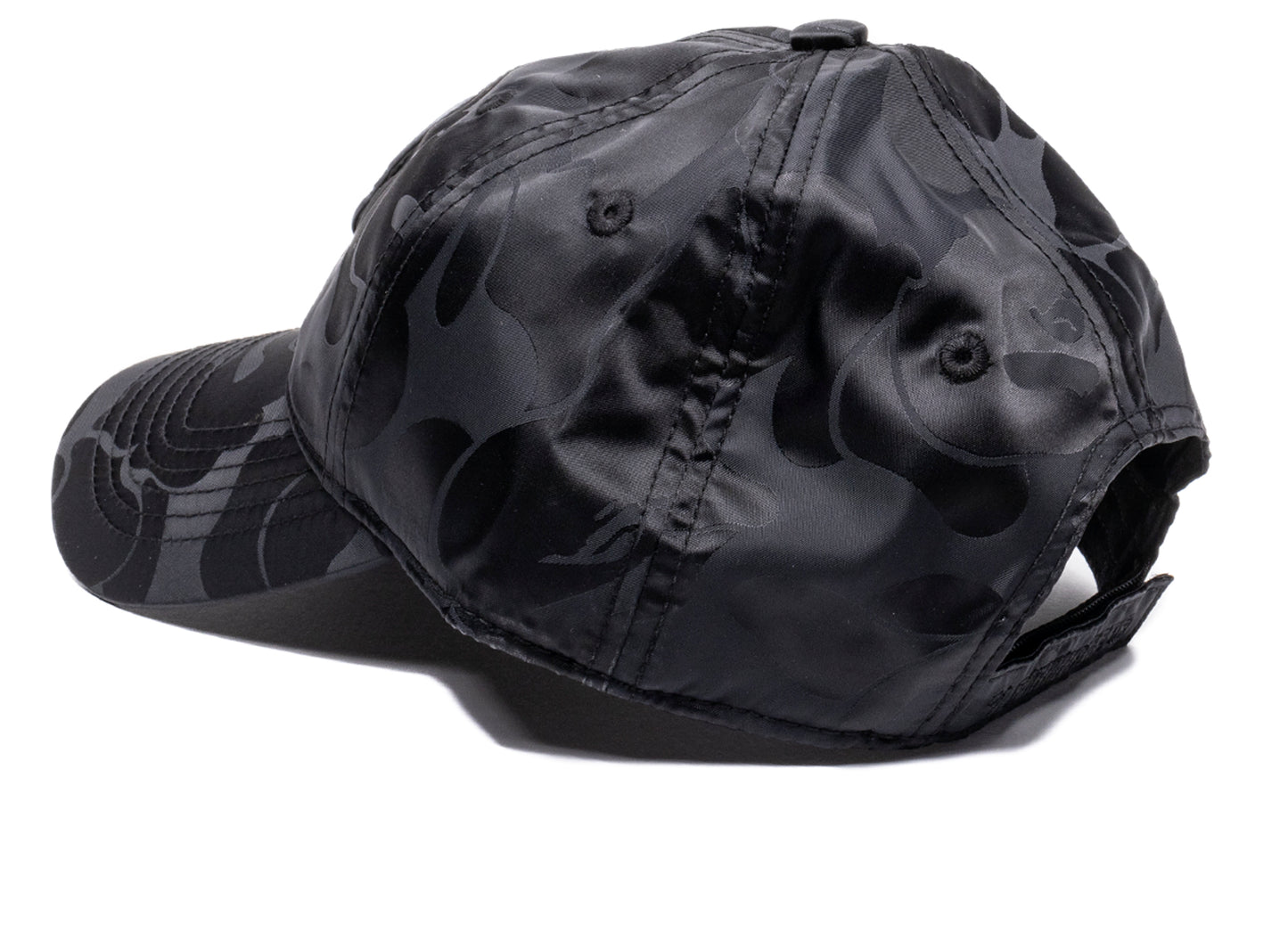 A Bathing Ape Tonal Solid Camo Cap in Black