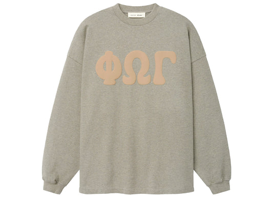 Fear of God Essentials Merch Long Sleeve Tee in Washed Seal Heather