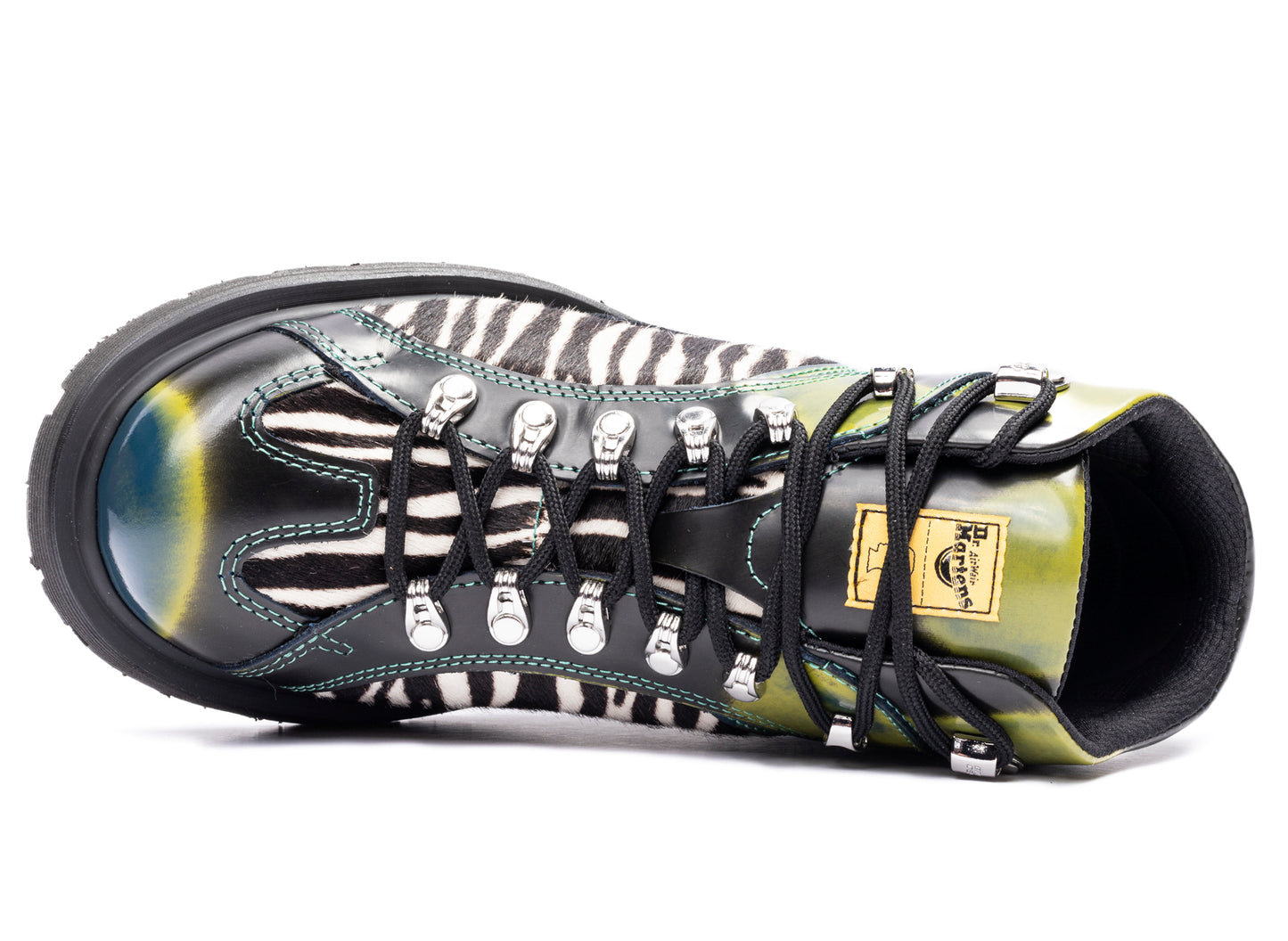 Dr. Martens x Brain Dead Wayborne Boot in Black / Marsh Green / Dark Teal / White
