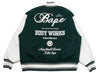A Bathing Ape Bape Varsity Jacket in Green