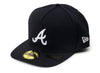 New Era Script Safety Pin Atlanta Braves Fitted Hat