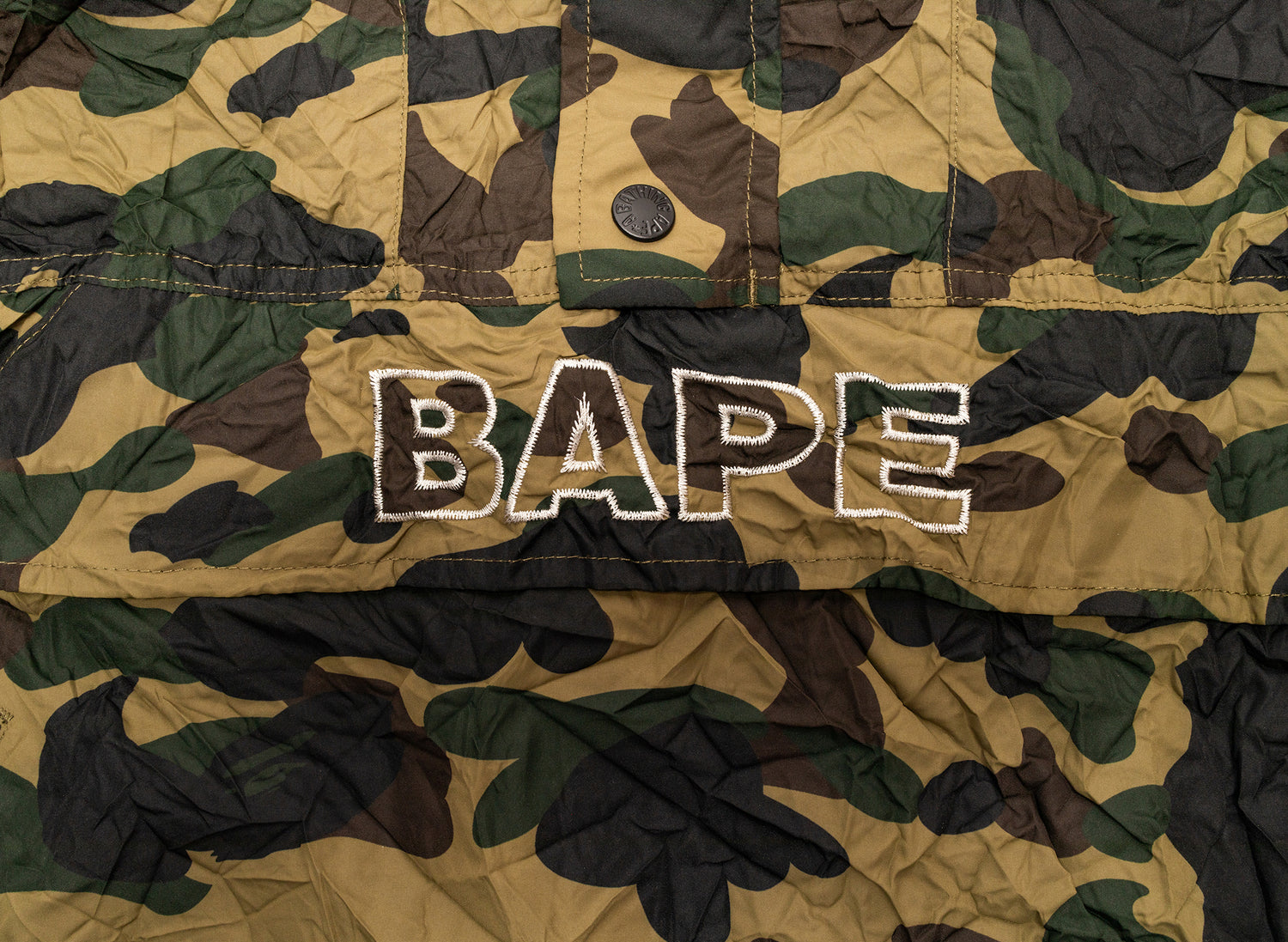 A Bathing Ape Crinkle Effect 1st Camo Half Zip Hoodie – Oneness