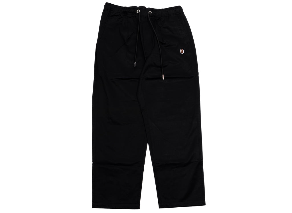 A Bathing Ape Head One Point Chef Pants in Black