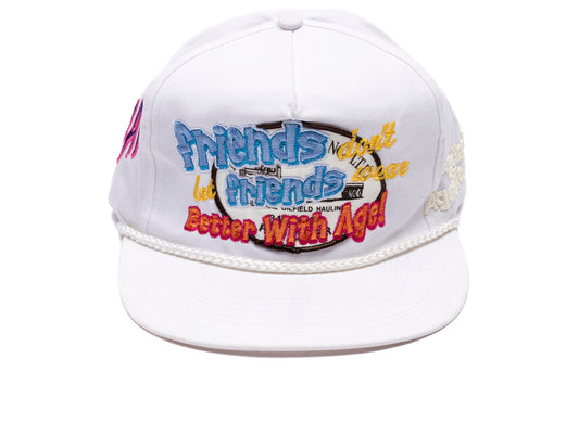 Better With Age Yeah Yeah Vintage Hat in multi-color, one-of-one handmade unisex cap