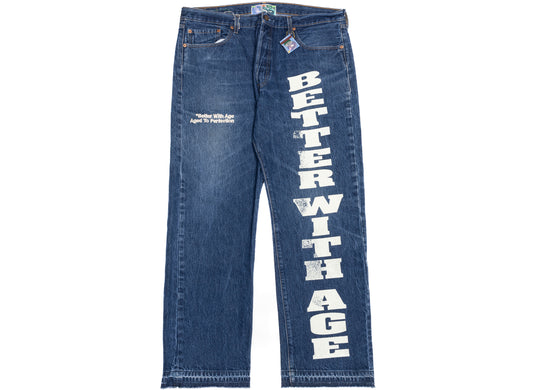 Better With Age Beaufort Denim in blue, a one-of-one handmade pair of men's jeans