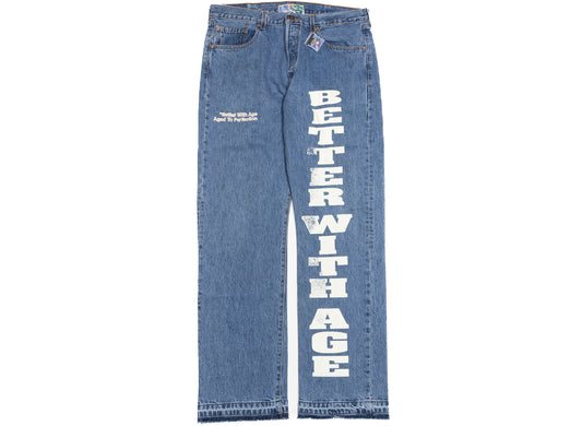 Better With Age Beaufort Denim in blue, one-of-one handmade pair of men's jeans