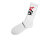 Saint Michael Eye Socks in White