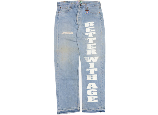Better With Age Beaufort Denim in blue, a handmade one-of-one pair of men's jeans
