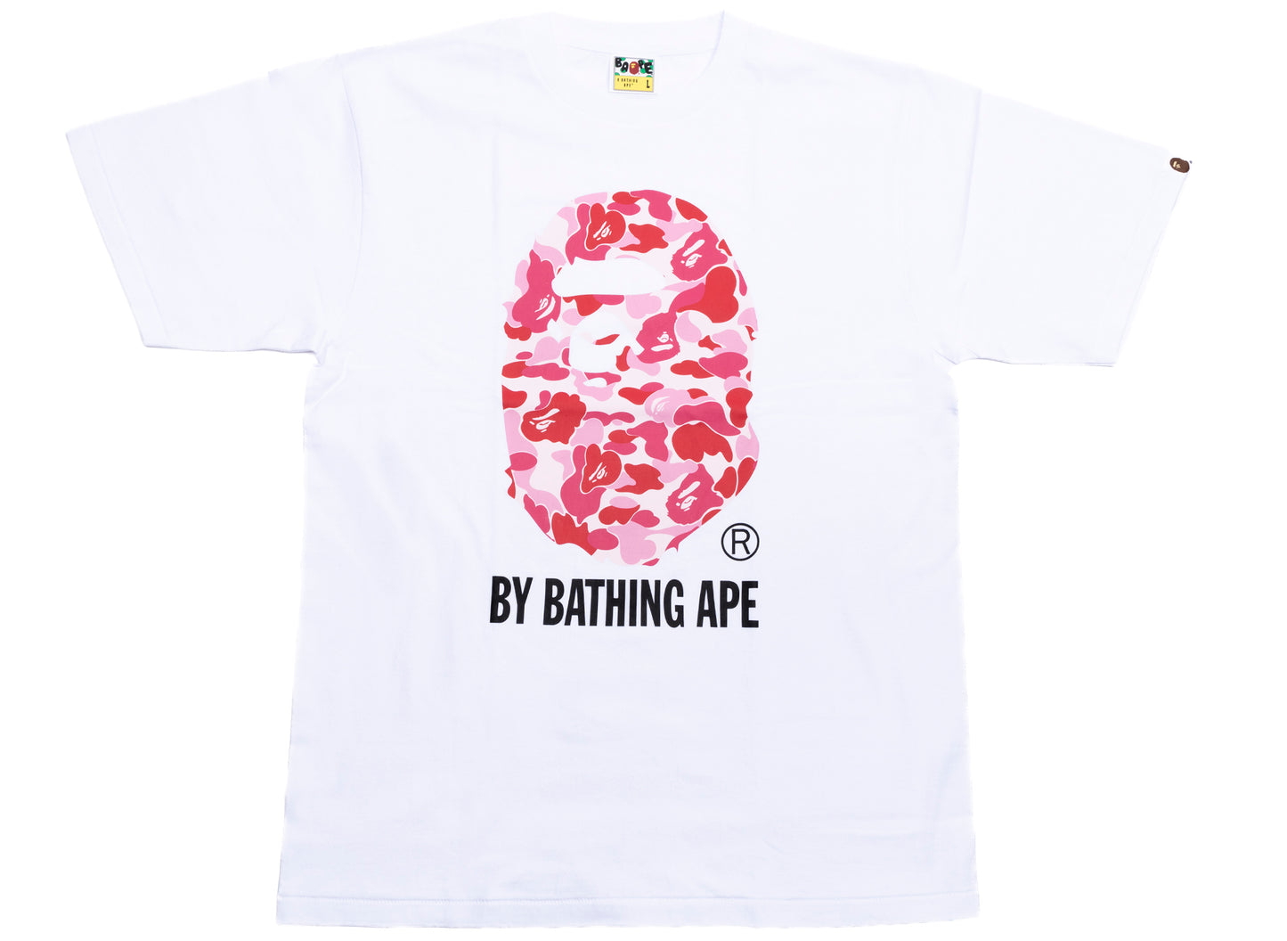 A Bathing Ape ABC Camo by Bathing Ape Tee in White/Pink