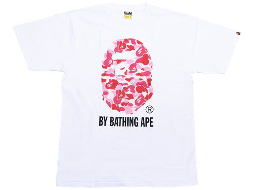 A Bathing Ape ABC Camo by Bathing Ape Tee in White/Pink