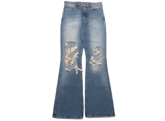 Members of the Rage Denim Distressed Flare Jeans xld