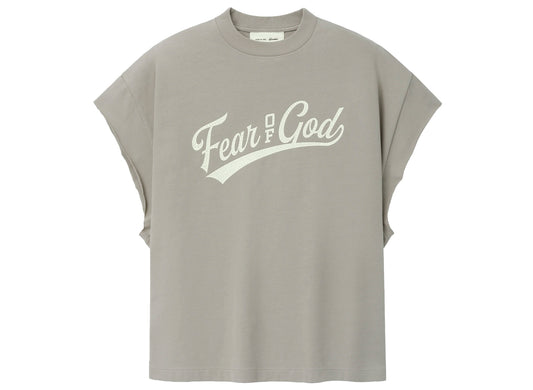 Fear of God Essentials Cut Off 90's Shirt in Seal, men's t-shirt