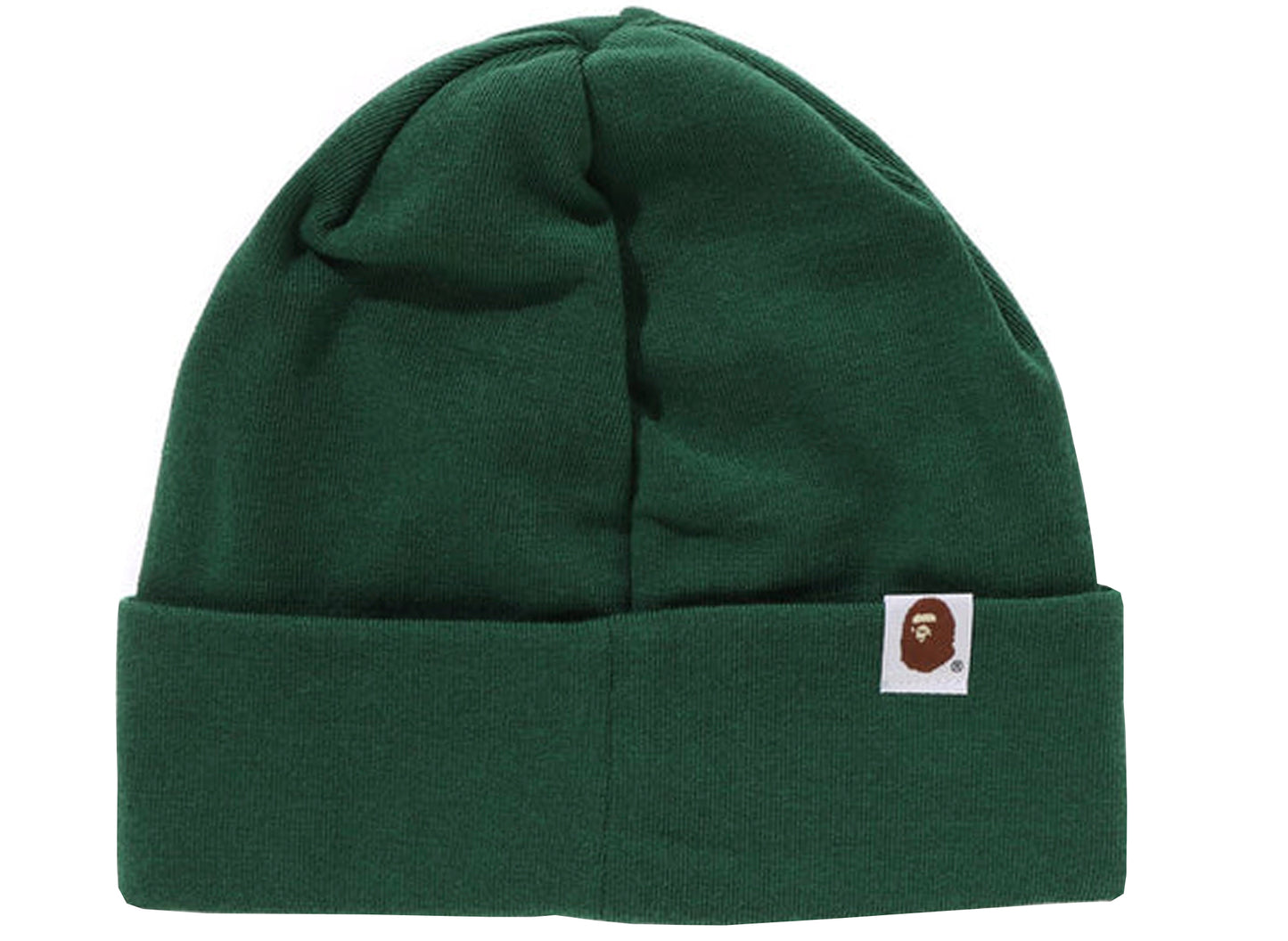 A Bathing Ape Silicon Ape Head Knit Cap in Green xld