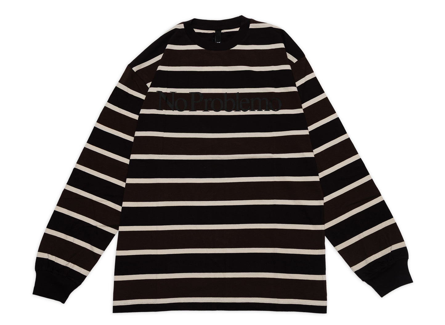 No Problemo Striped Long Sleeve Tee in Brown
