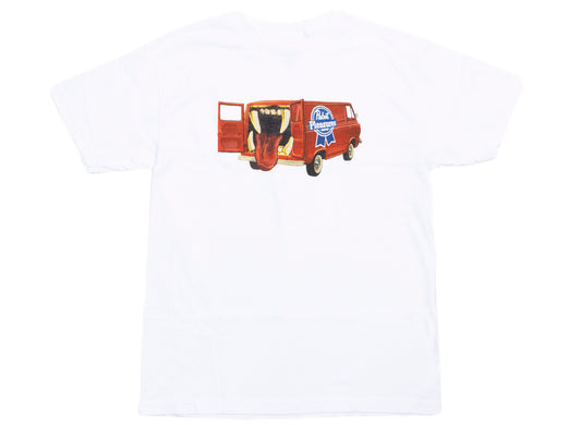 Pleasures x PABST Beer Van T-Shirt in White