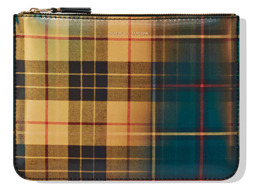 Comme des Garçon Lenticular Tartan SA5100 Wallet 'Yellow/Green'