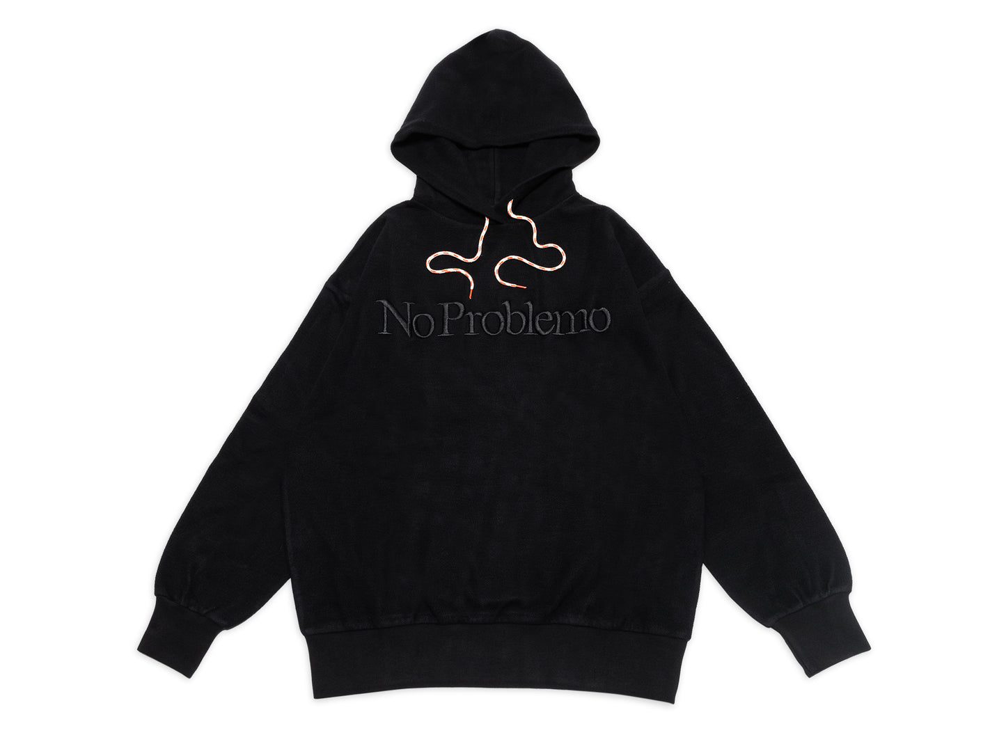 No Problemo Reverse Fleece Hoodie in Black