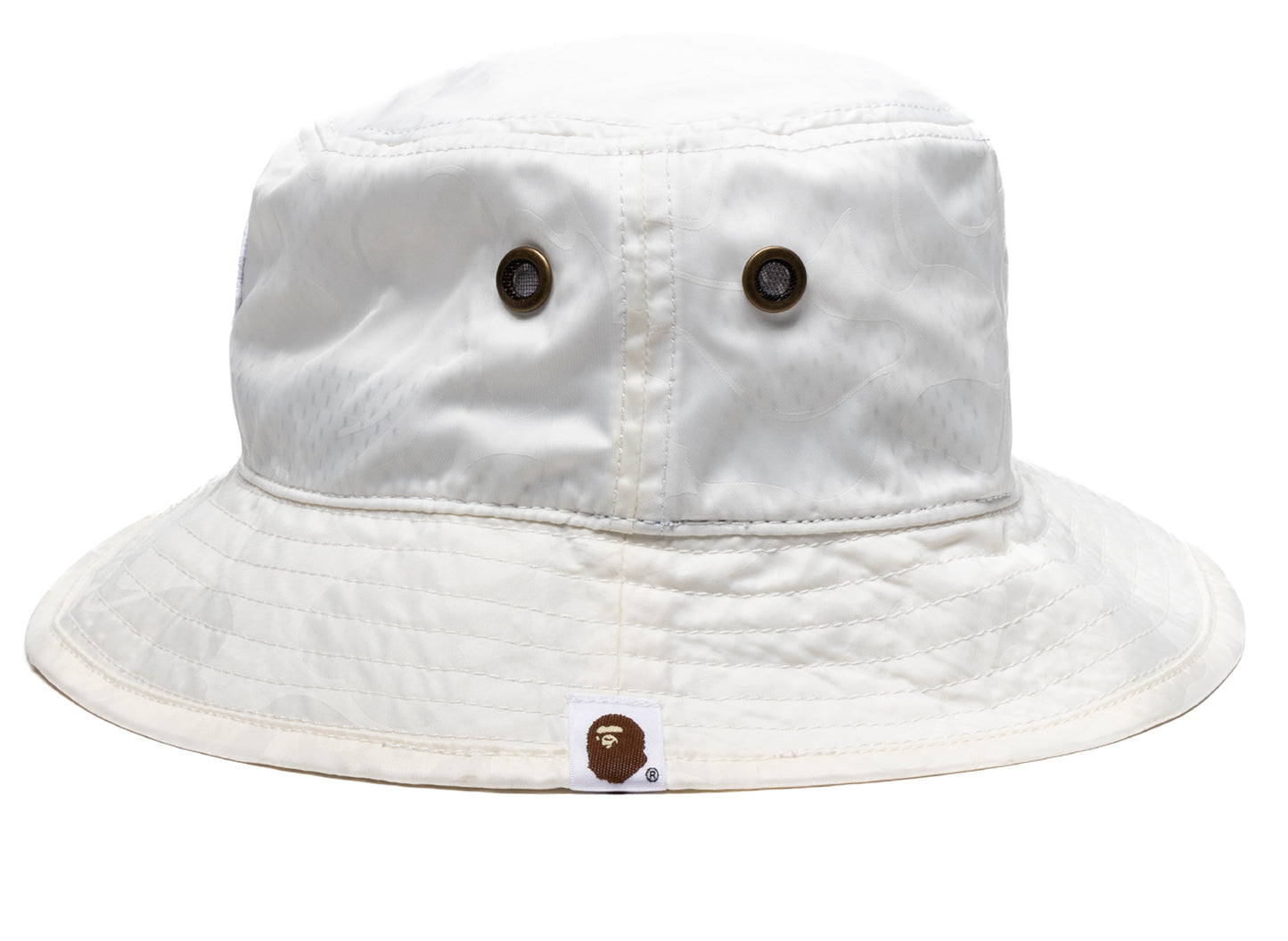 A Bathing Ape Tonal Solid Camo Bucket Hat in Ivory