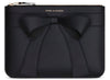 Comme des Garçon Wallet Big Bow Medium Zip Pouch in Black