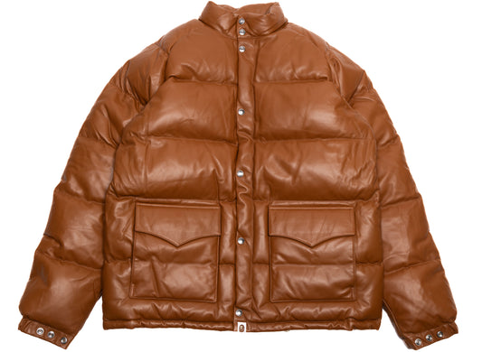 A Bathing Ape Leather Classic Down Jacket xld