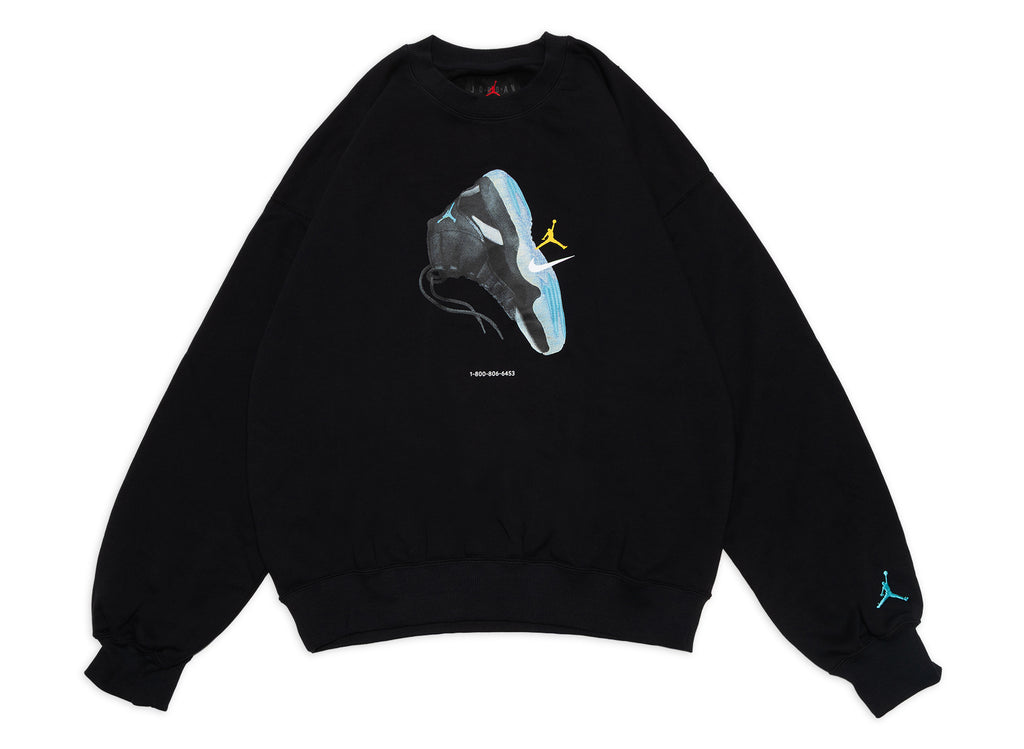 Air Jordan Brooklyn AJ11 Fleece Crew in Black