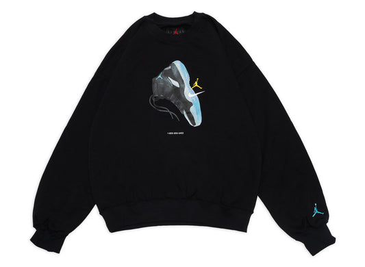 Air Jordan Brooklyn AJ11 Fleece Crew in Black