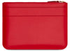 Comme des Garçon Wallet Big Bow Medium Zip Pouch in Red