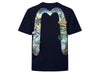 Evisu Pine Pattern Daicock Print Regular Fit T-Shirt in Navy