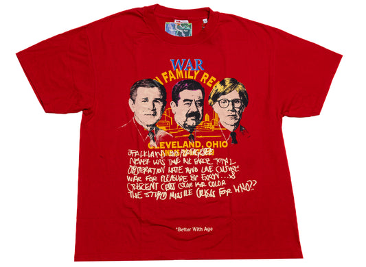 Better With Age Kennedy Tee in multi-color, a handmade one-of-one men's t-shirt