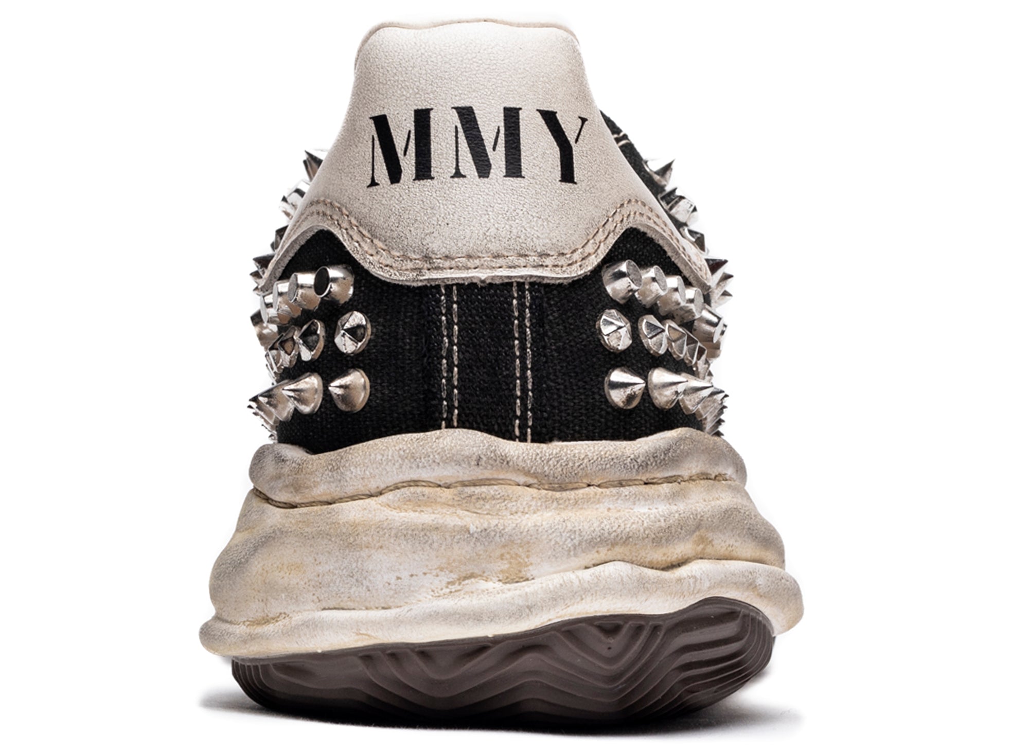 Maison Mihara Yasuhiro Spiked Blakey Low in Black/White