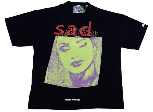 Better With Age Taboo Tee in multi-color, one-of-one handmade men's t-shirt