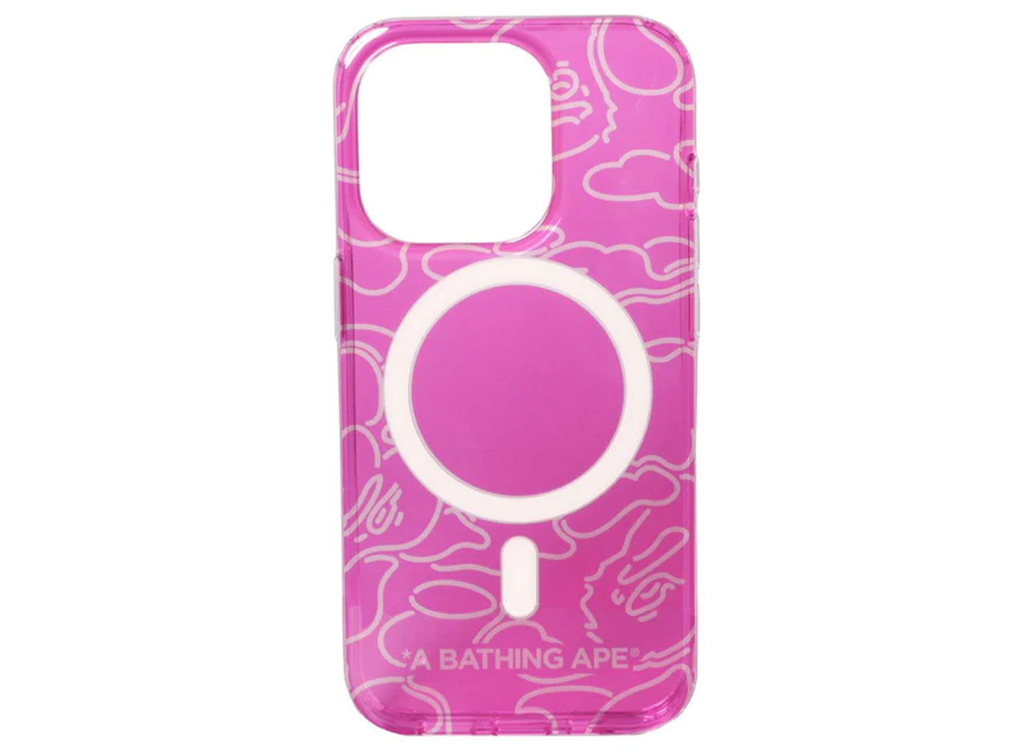 A Bathing Ape Neon Camo iPhone 15 Pro Clear Case