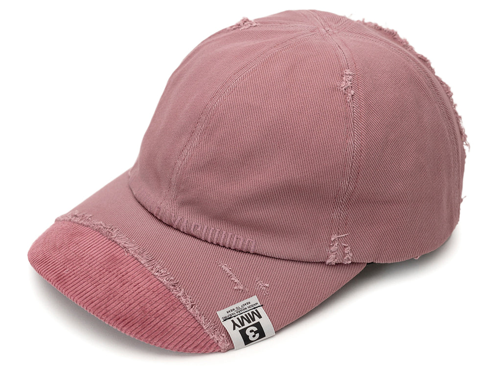 Maison Mihara Yasuhiro Crushed Detail Cap in Pink