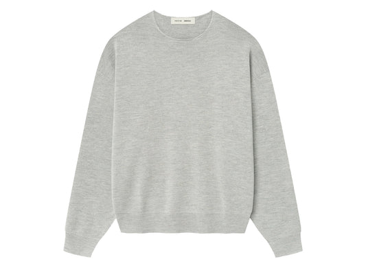 Fear of God Essentials Merino Long Sleeve Crewneck Sweater 'Concrete Heather'