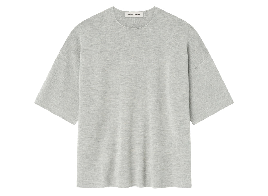 Fear of God Essentials Merino Short Sleeve Tee 'Concrete Heather'