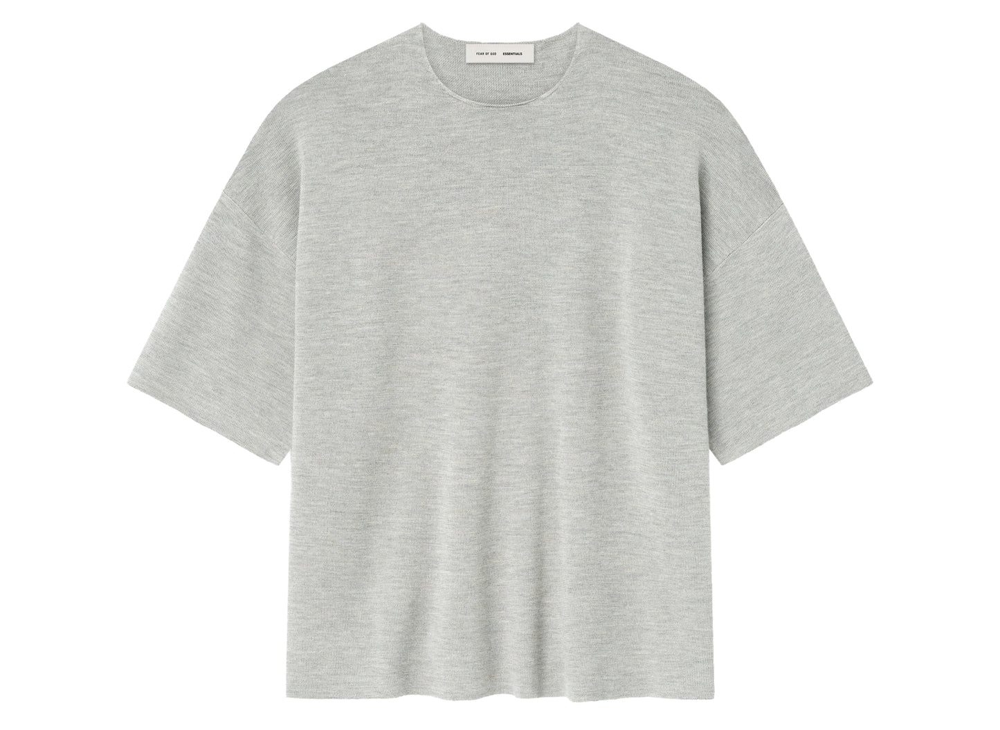 Fear of God Essentials Merino Short Sleeve Tee 'Concrete Heather'