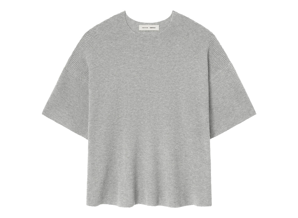 Fear of God Essentials Waffle Short Sleeve Tee 'Concrete Heather'