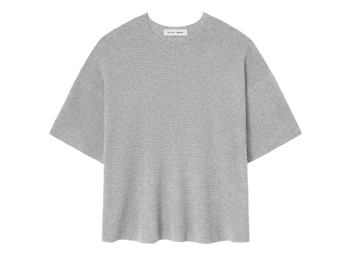 Fear of God Essentials Waffle Short Sleeve Tee 'Concrete Heather'