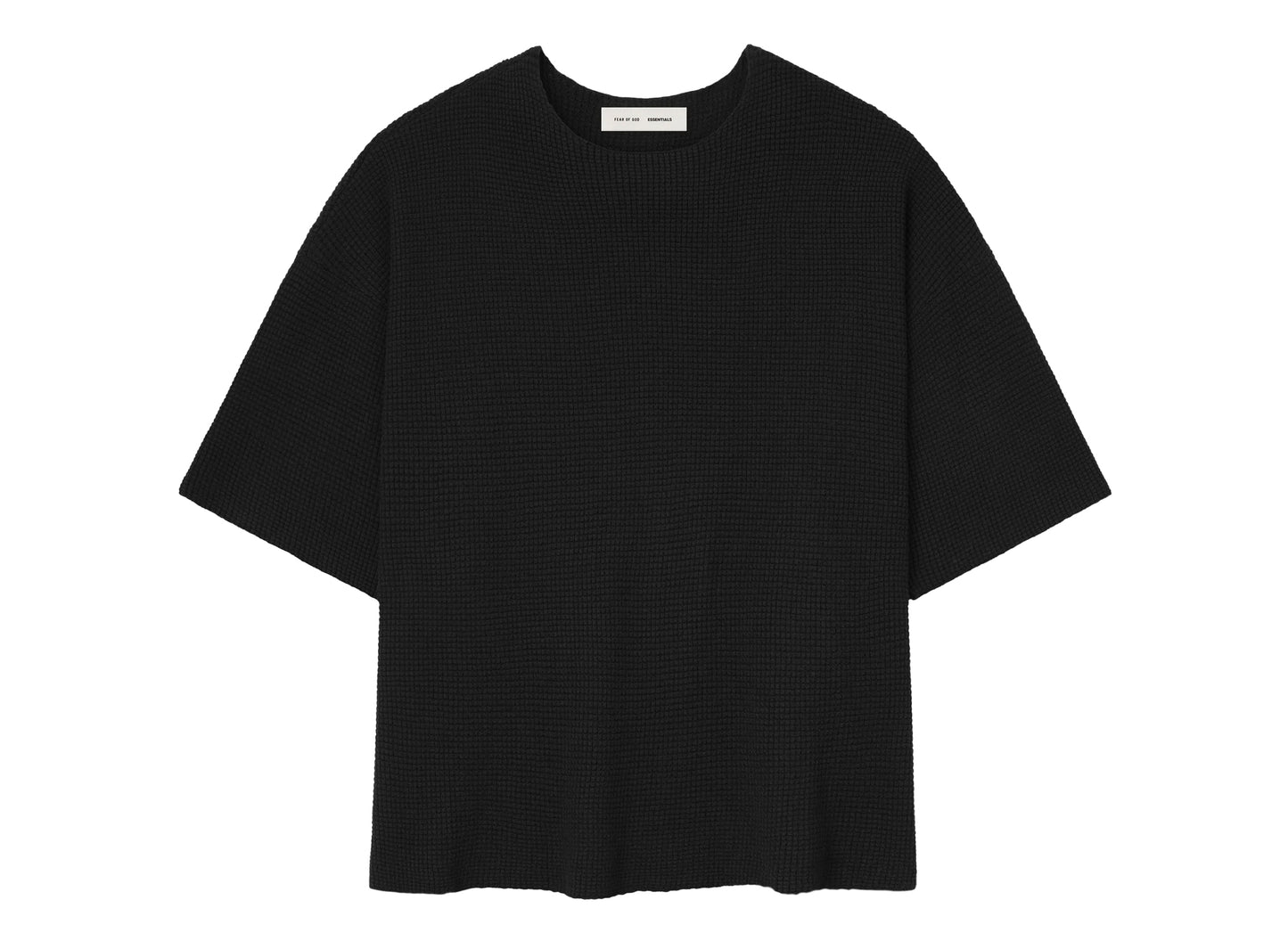 Fear of God Essentials Waffle Short Sleeve Tee 'Jet Black'