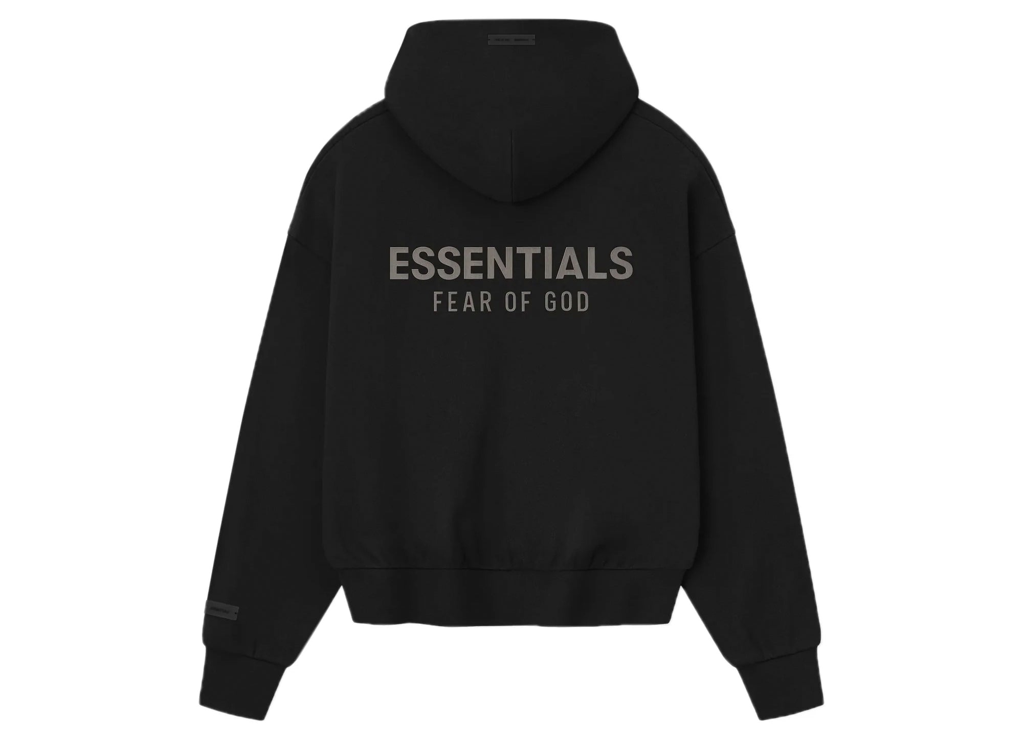 Fear of God Essentials Classic Full Zip Hoodie 'Jet Black