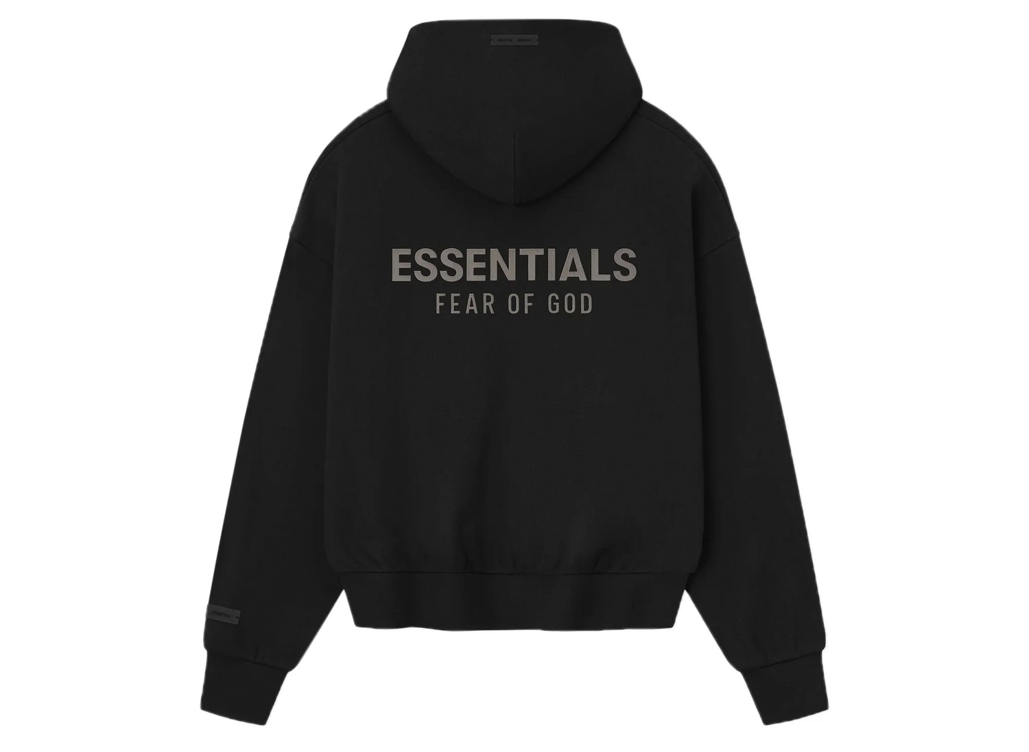 Fear of God Essentials Classic Full Zip Hoodie 'Jet Black