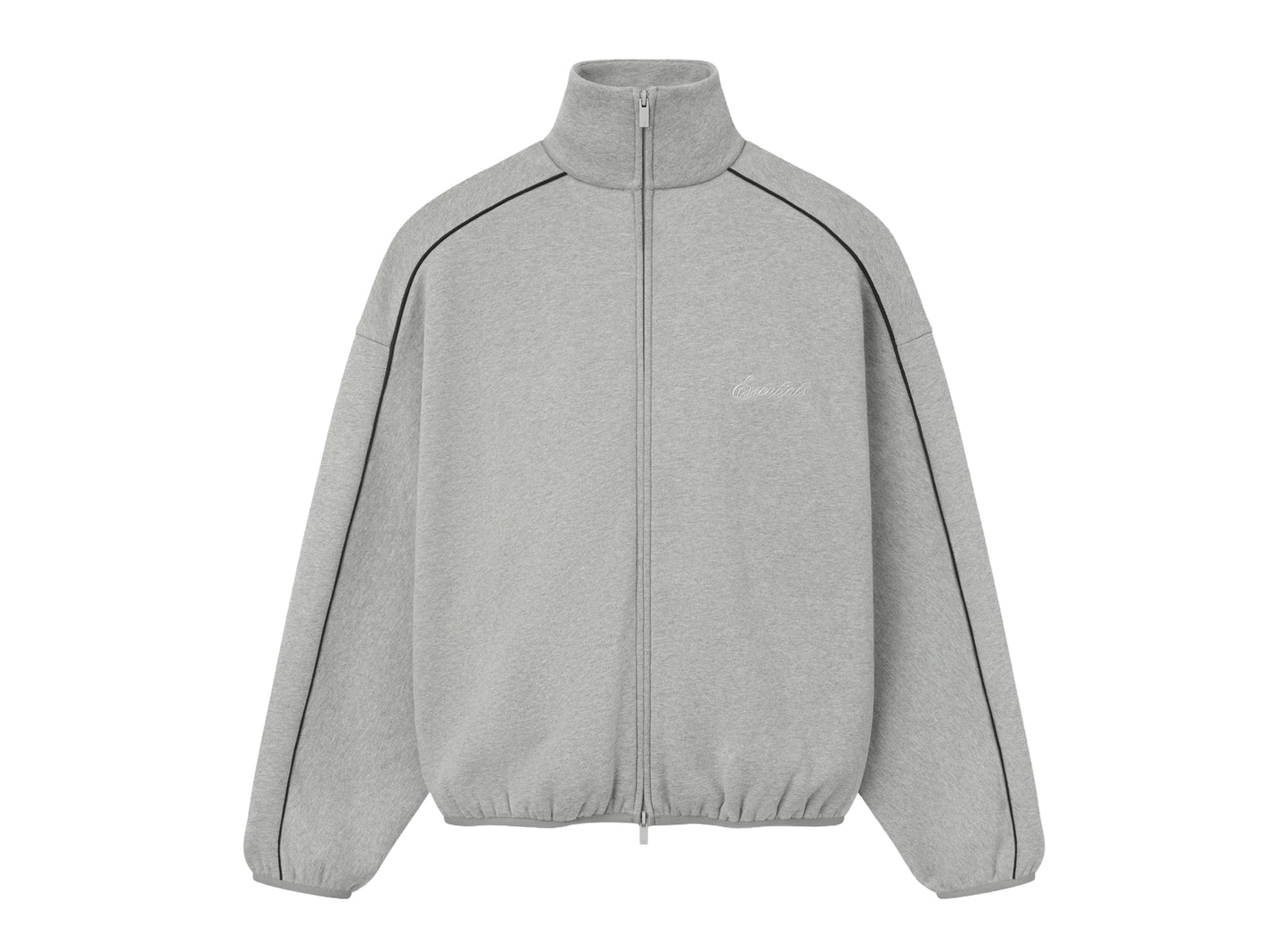 Fear of God Essentials Modern Track Jacket 'Concrete Heather / Black'