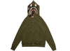 A Bathing Ape 1st Shark Full Zip Hoodie in Olive