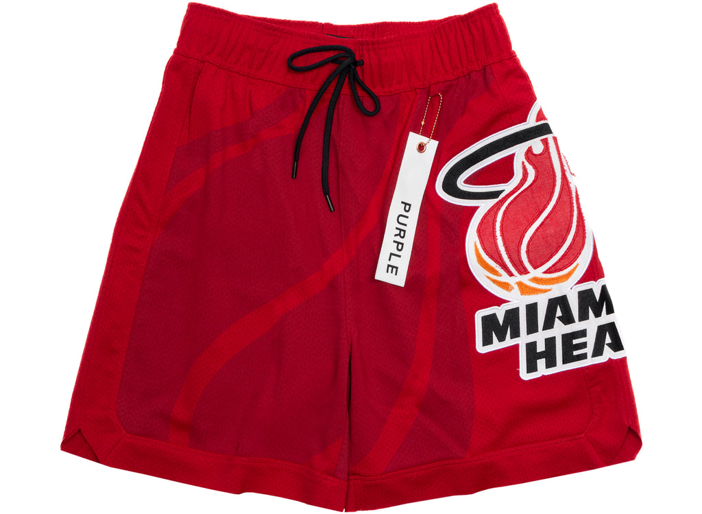 Purple Brand Miami Heat Mesh Shorts